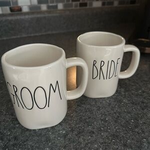 Rae Dunn Groom + Bride Mugs